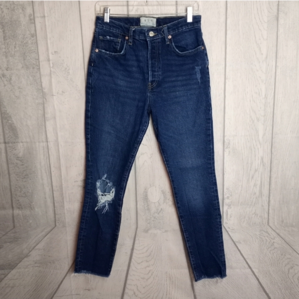 Free People We The Free Distressed High Rise Skinny Jeans Size 30